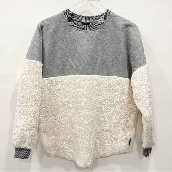 Spirit Jersey Ko Olina Hawaii Partial Sherpa Sweatshirt Gray XS - Picture 1 of 7